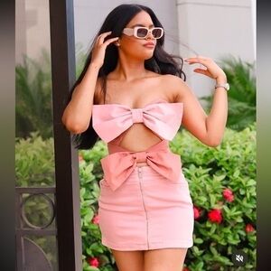 ZARA cut out Bow taffeta top 3423/288